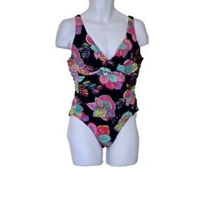 Anne Cole Signature One Piece Swimsuit multicolor floral size 16W